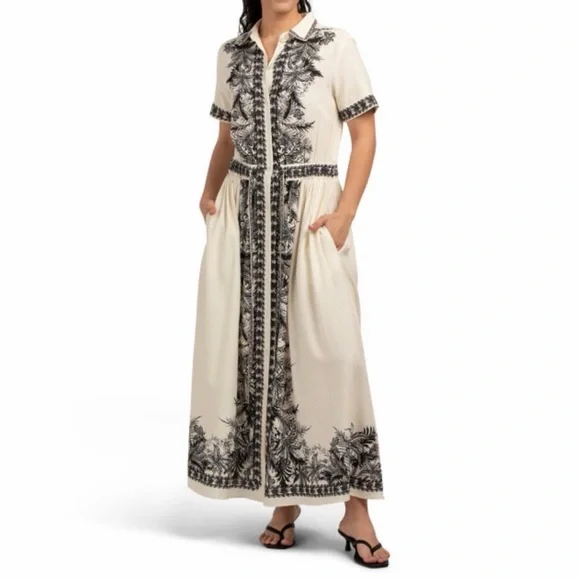 women maxi linen dress Rebecca 18 main image 1